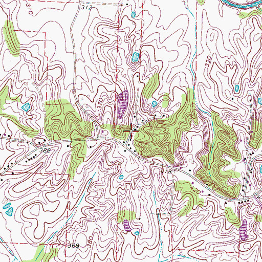 Topographic Map of Gaynes School (historical), TN