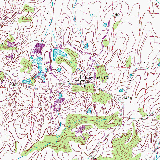 Topographic Map of Harrine Hill School (historical), TN