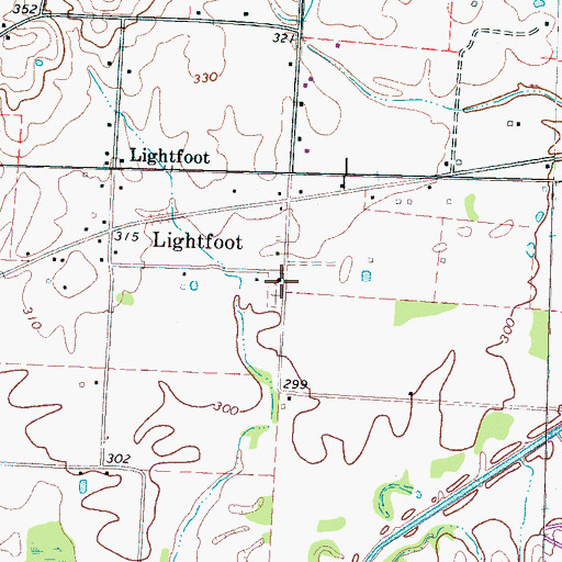 Topographic Map of Lighfoot Church, TN