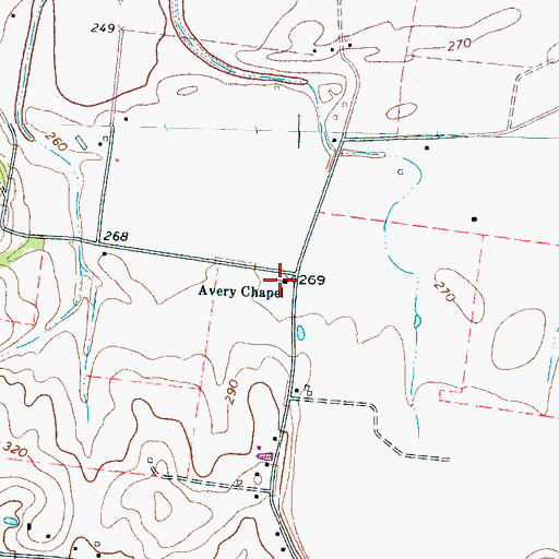 Topographic Map of Avery Chapel, TN