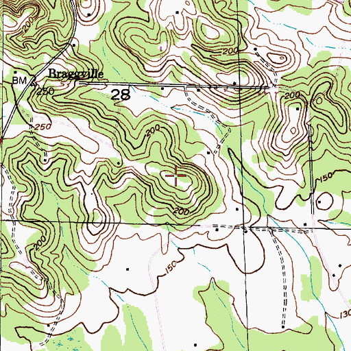 Topographic Map of Mount Airy Plantation (historical), AL