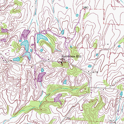 Topographic Map of Hurricane Hill Church, TN