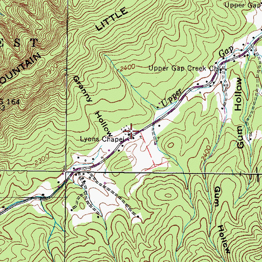 Topographic Map of Lyons Chapel, TN