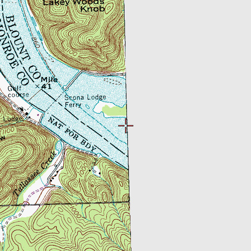 Topographic Map of Tellassee (historical), TN