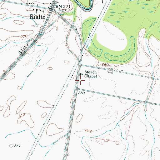 Topographic Map of Rialto School (historical), TN
