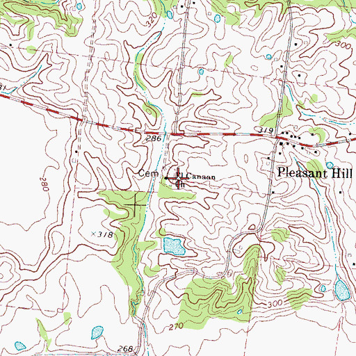 Topographic Map of Elcannan School (historical), TN