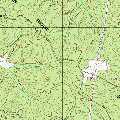 Topographic Map of Dick Cabin Ridge, TN