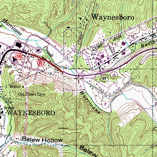 Topographic Map of Barlow Branch, TN