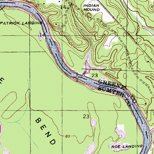 Topographic Map of Negro Heel Bar, AL