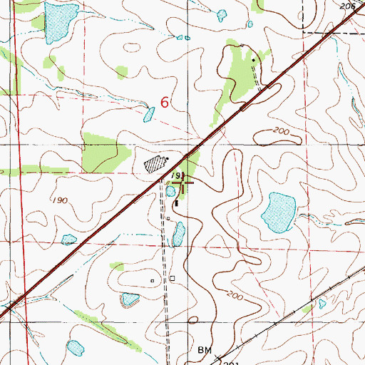 Topographic Map of New Hope Church (historical), AL