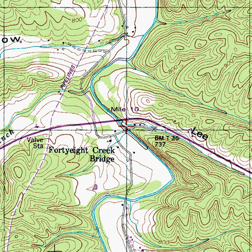 Topographic Map of Lee Hollow, TN