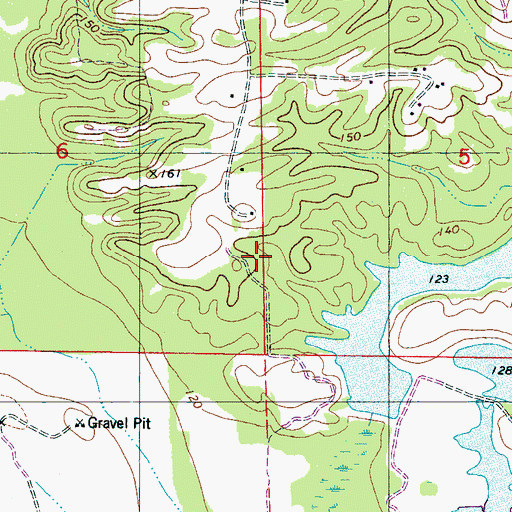 Topographic Map of Nott Cemetery, AL