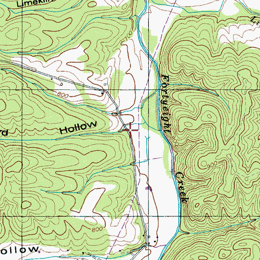 Topographic Map of Orchard Hollow, TN