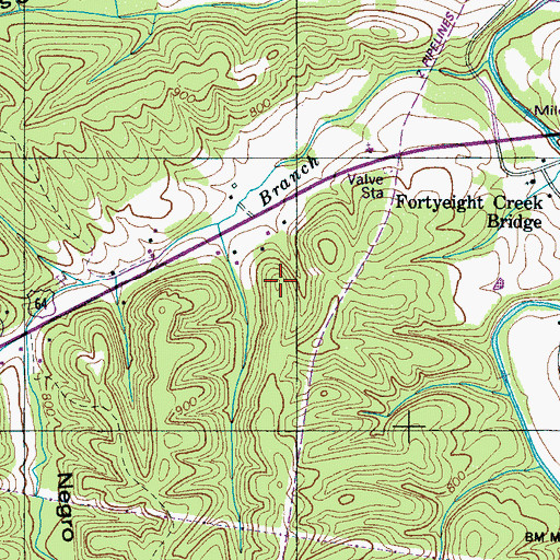 Topographic Map of Foster Hollow Prospect, TN