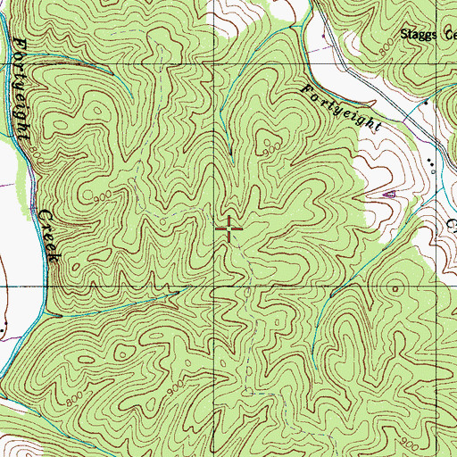 Topographic Map of Robinette Prospect, TN