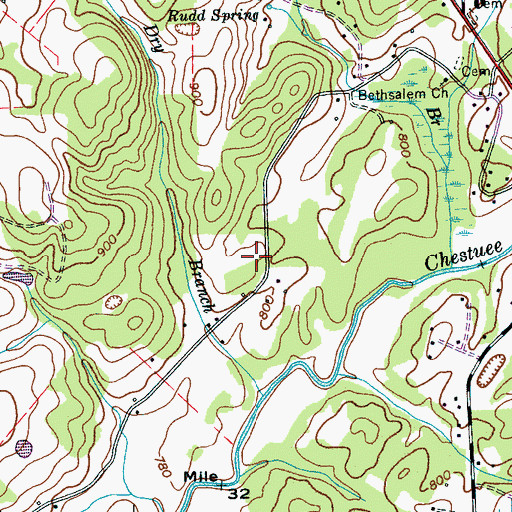 Topographic Map of Knox Park, TN