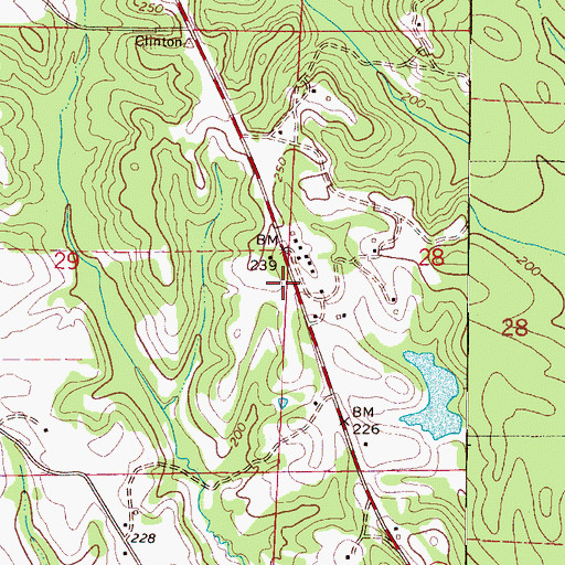 Topographic Map of Oak Hill School (historical), AL