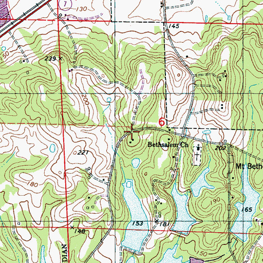 Topographic Map of Old Boligee (historical), AL