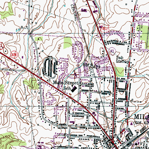 Topographic Map of Northside Baptist Church, TN