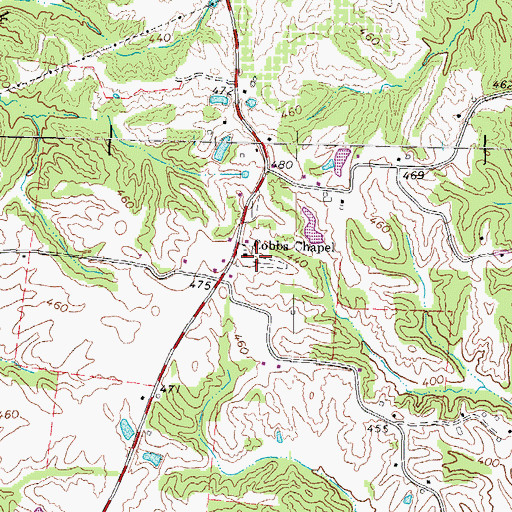 Topographic Map of Cobbs Chapel Cemetery, TN