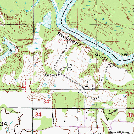 Topographic Map of Pafallaya (historical), AL