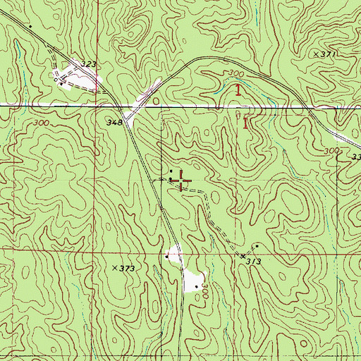 Topographic Map of Pine Grove School (historical), AL