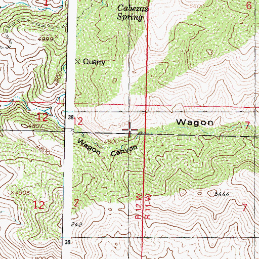 Topographic Map of Wagon Canyon, AZ