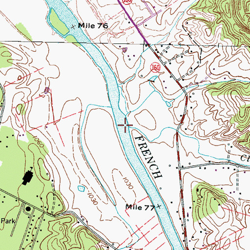 Topographic Map of Clear Creek, TN