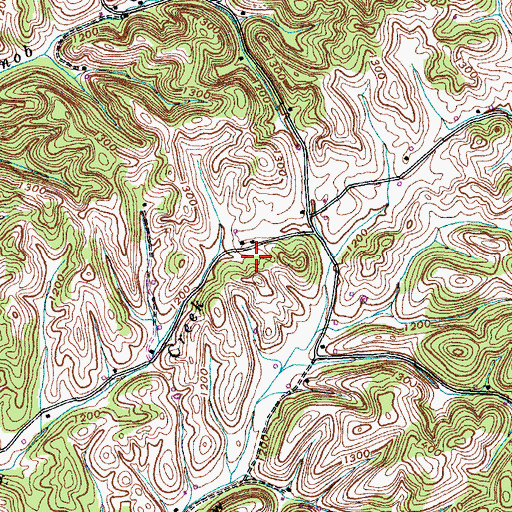 Topographic Map of Zion Hill School (historical), TN