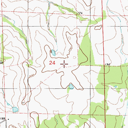 Topographic Map of Rising Star Church (historical), AL