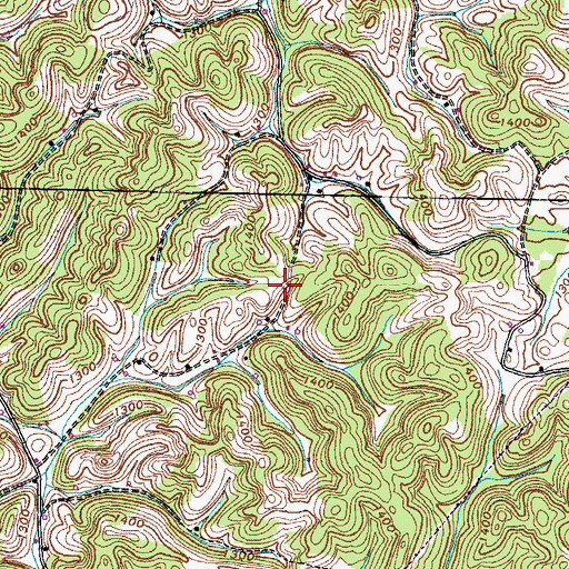 Topographic Map of Union Hill Church (historical), TN