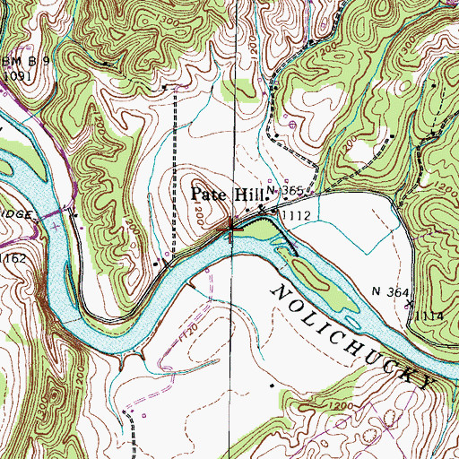 Topographic Map of Reaves Mill (historical), TN