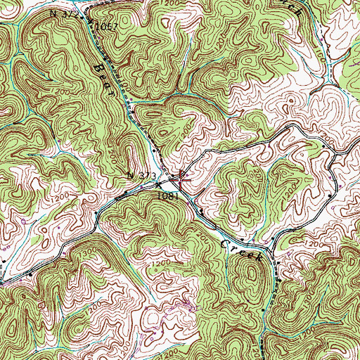 Topographic Map of Bear Creek Baptist Church, TN