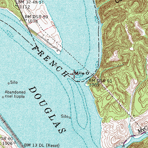 Topographic Map of Nolichucky River, TN