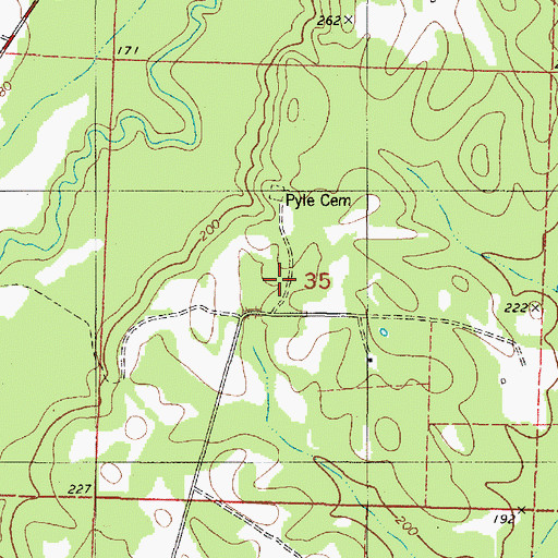 Topographic Map of Rehoboth Church (historical), AL