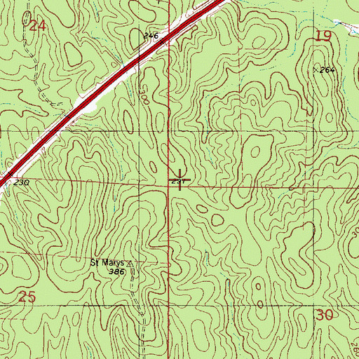 Topographic Map of Saint Marys School (historical), AL