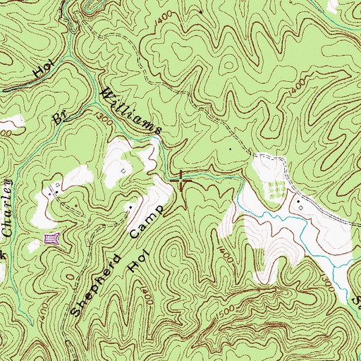 Topographic Map of Shepherd Camp Hollow, TN