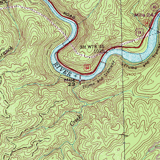 Topographic Map of Short Creek, TN