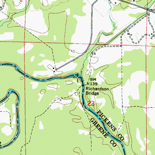 Topographic Map of Sipsey Mills (historical), AL