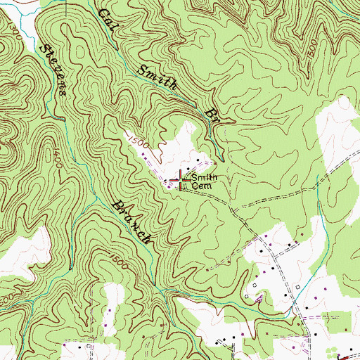Topographic Map of Smith Cemetery, TN