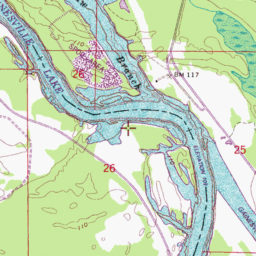 Topographic Map of Smiths Ferry (historical), AL