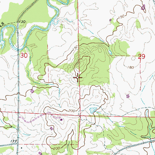 Topographic Map of Solomon Hill, AL