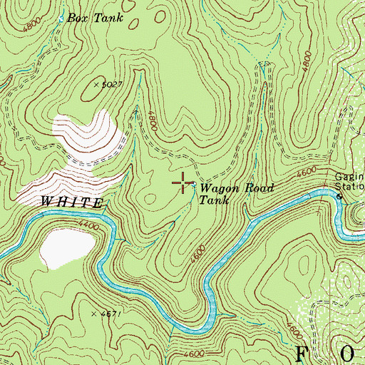Topographic Map of Wagon Road Tank, AZ