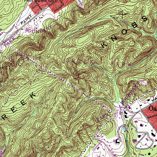 Topographic Map of Steele Creek Park, TN