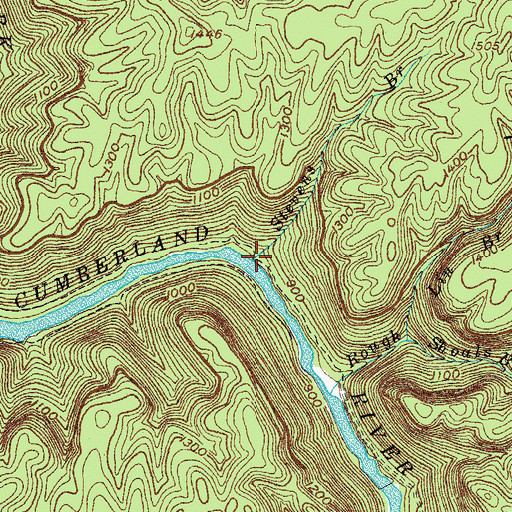 Topographic Map of Stevens Branch, TN