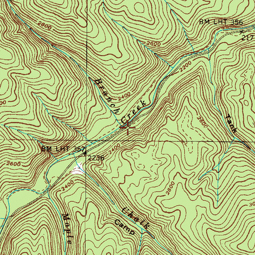 Topographic Map of Stillhouse Branch, TN