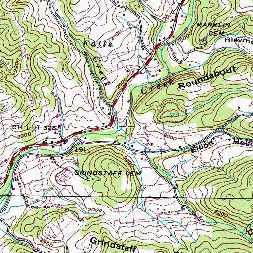 Topographic Map of Stover Branch, TN