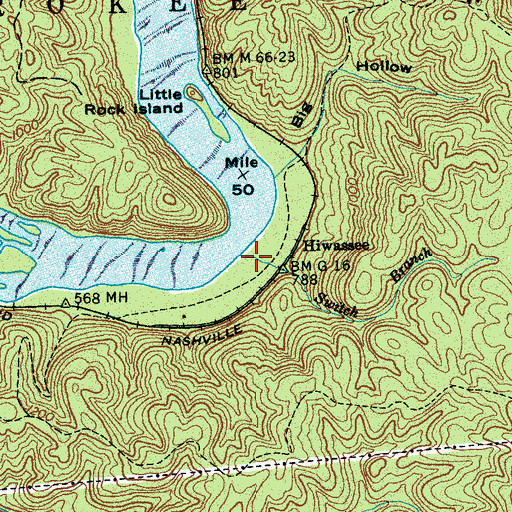 Topographic Map of Switch Branch, TN