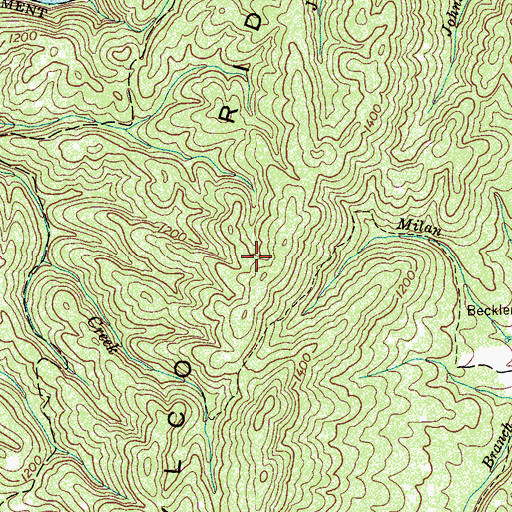 Topographic Map of Sylco Ridge, TN
