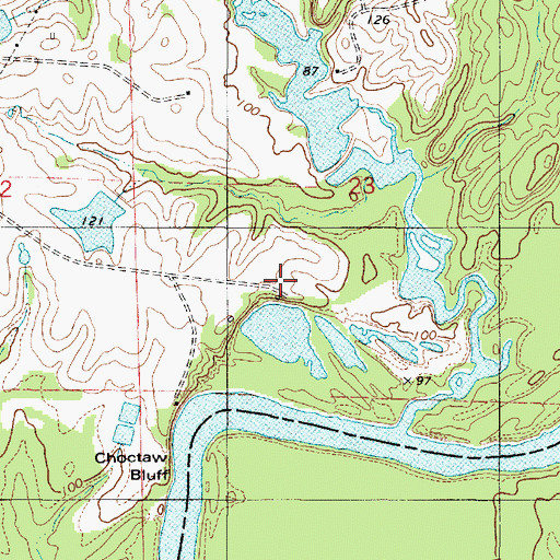 Topographic Map of Steeles Camp (historical), AL